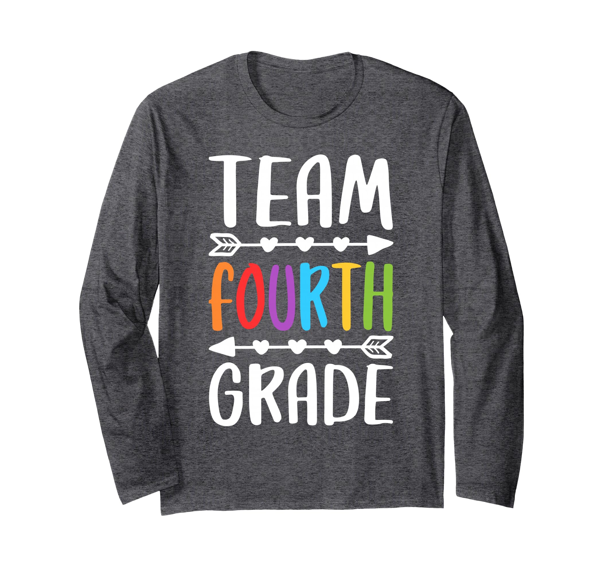 Team Fourth Grade Shirt 4th Grade Boy Girl Student Teacher Long Sleeve T-Shirt