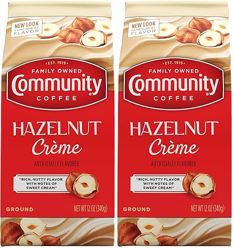 Miniatura 13 de Community Coffee Southern Pecan Praliné con sabor a praliné, 12 onzas, molido de tostado medio, 12 onzas (paquete de 1)