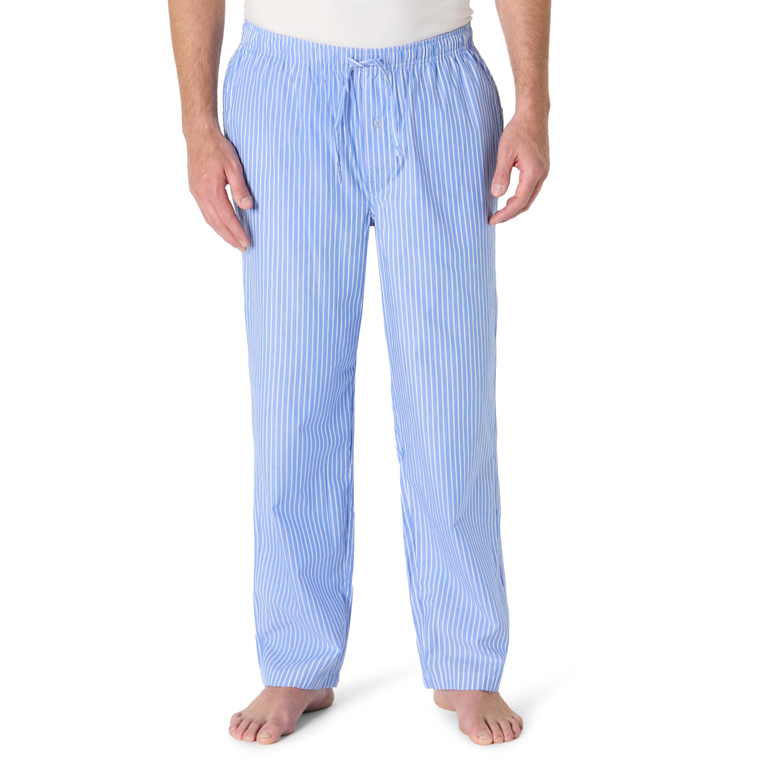 Amazon Essentials Mens Straight-Fit Woven Pajama Pant with Pockets