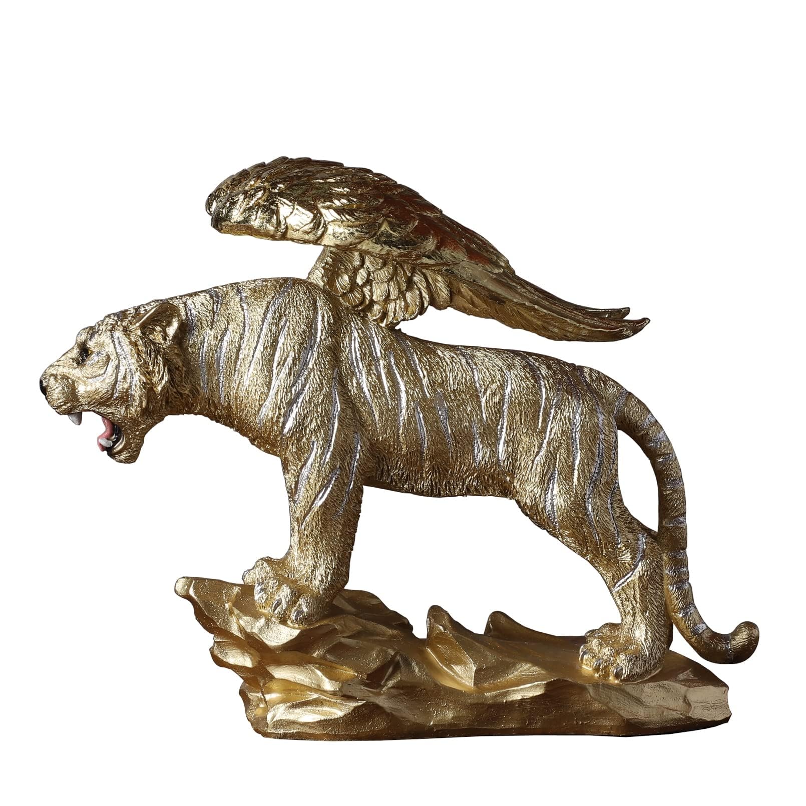 YXCQHZM Tiger Ornament Sculpture, Resin Tiger Statues Figurine for Home Living Room Bedroom Decoration (B)