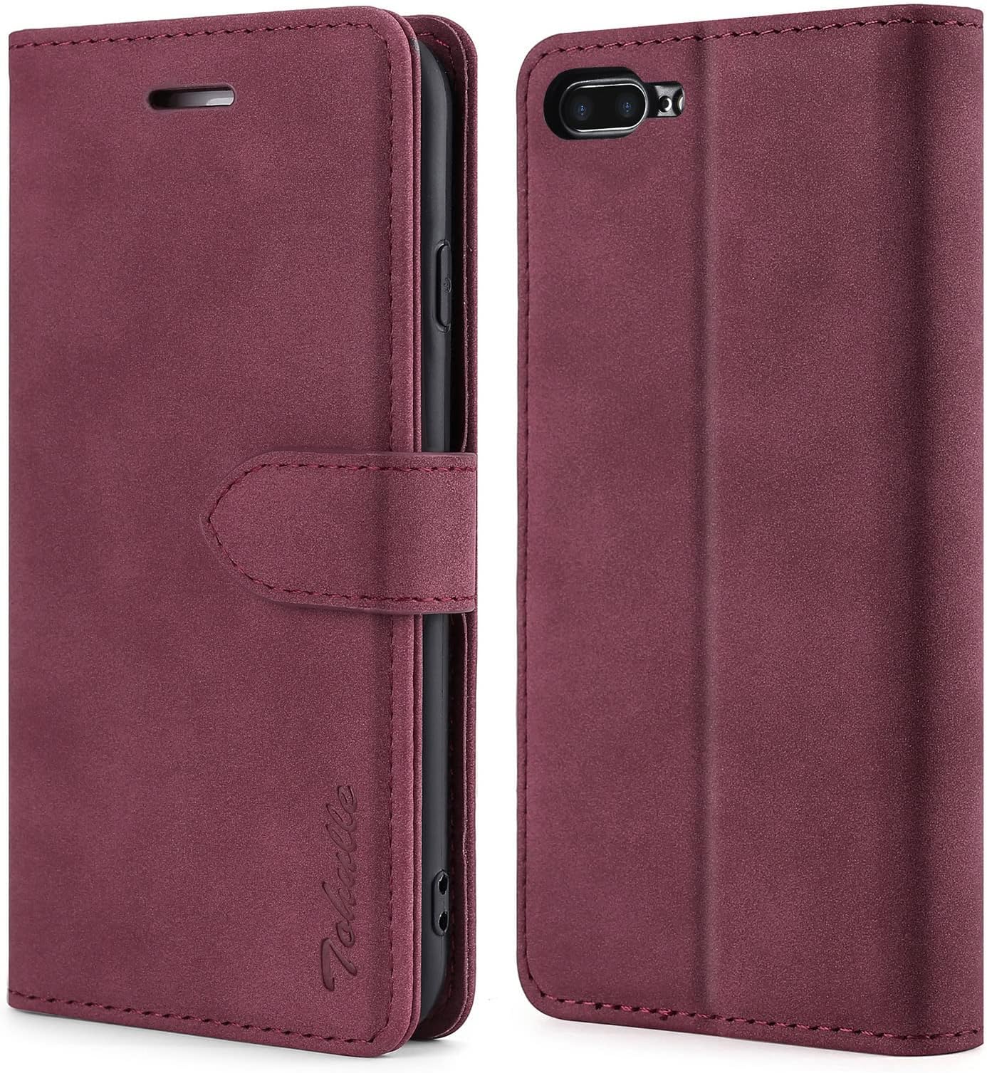 Cover FMPCUON 3 In 1 Per IPhone 7 Plus/8 Plus – Custodia Scorrevole Con Protezione Fotocamera Viola-Giallo - 4