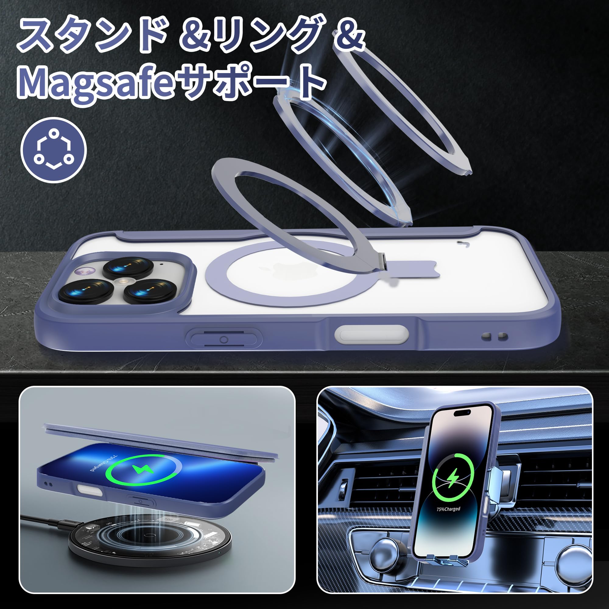 Amazon.co.jp: 【スタンド機能&手帳型・ワイヤレス充電】ハット iPhone