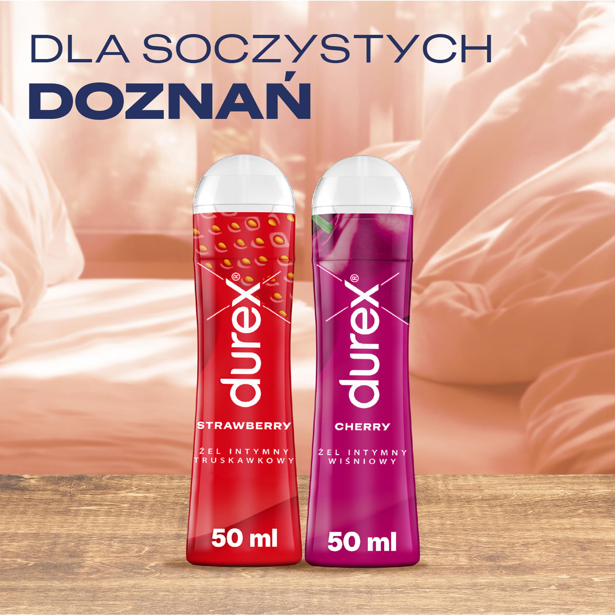 Durex Żel intymny truskawkowy o smaku i zapachu truskawki bez cukru 50 ml