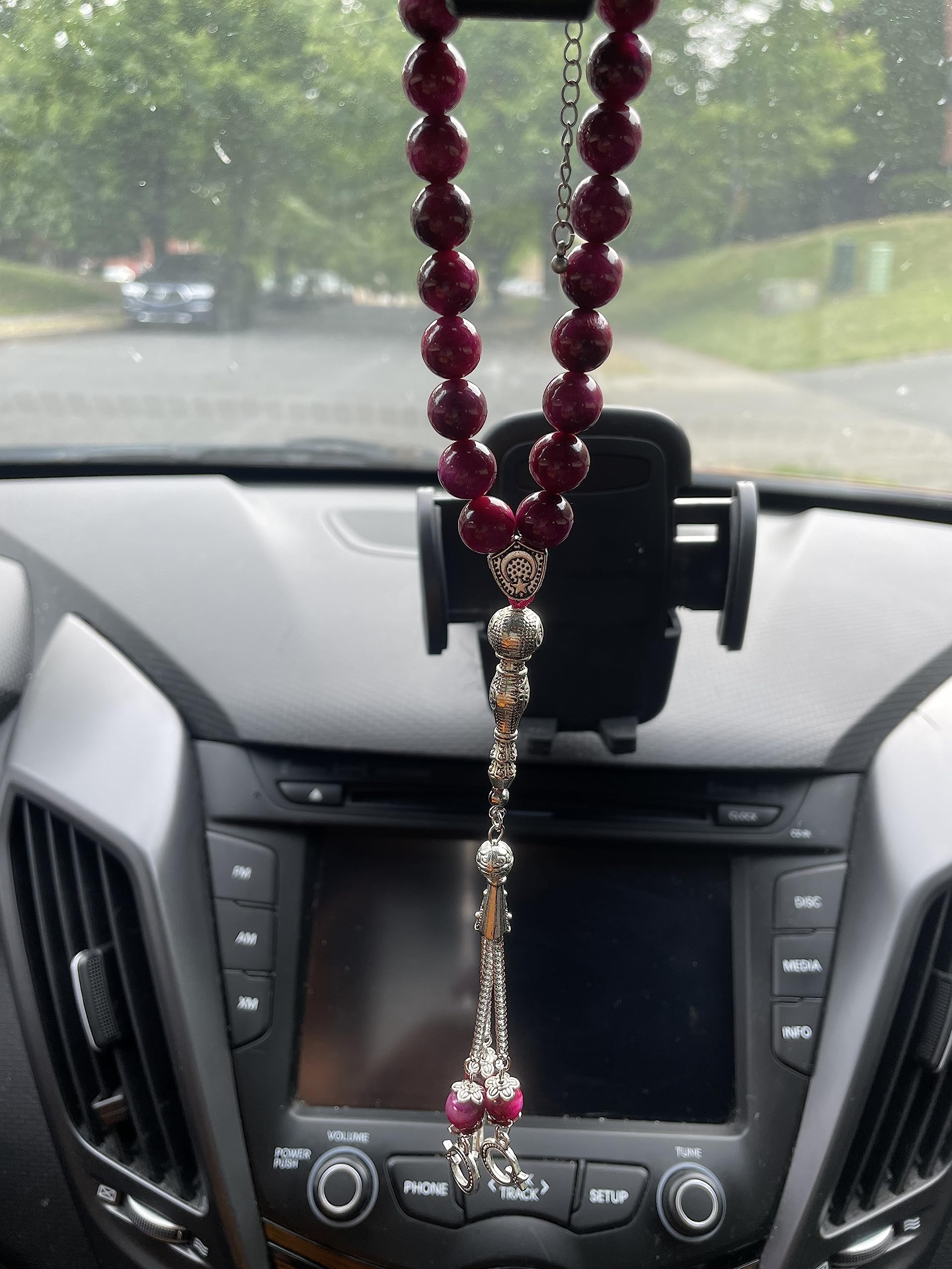 Tasbih koraliki modlitewne 33 różowe tygrysie oko kamień (33 koraliki - 10 mm) - Masbaha muzułmańskie koraliki modlitewne - Tesbih - Zikr, Dhikr Subha - Chapelet - Tasbeeh - islamskie prezenty dla
