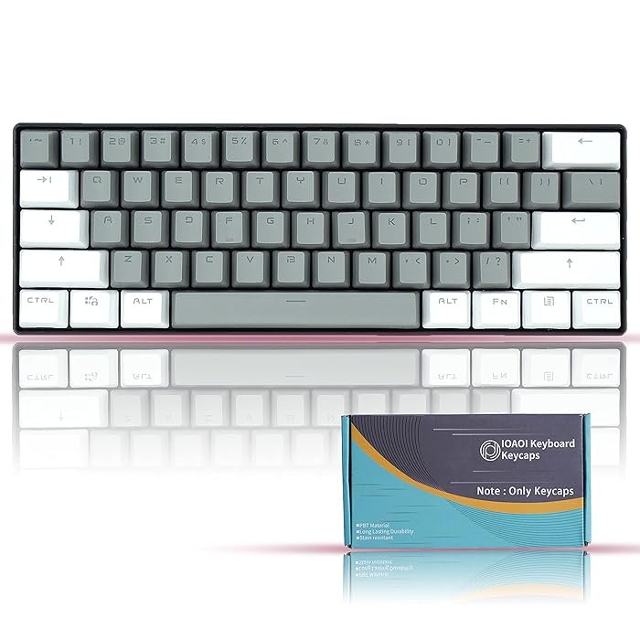 Buy IOAOI Keycaps 60 Percent, 104 Ducky Keycaps OEM Profile Gray