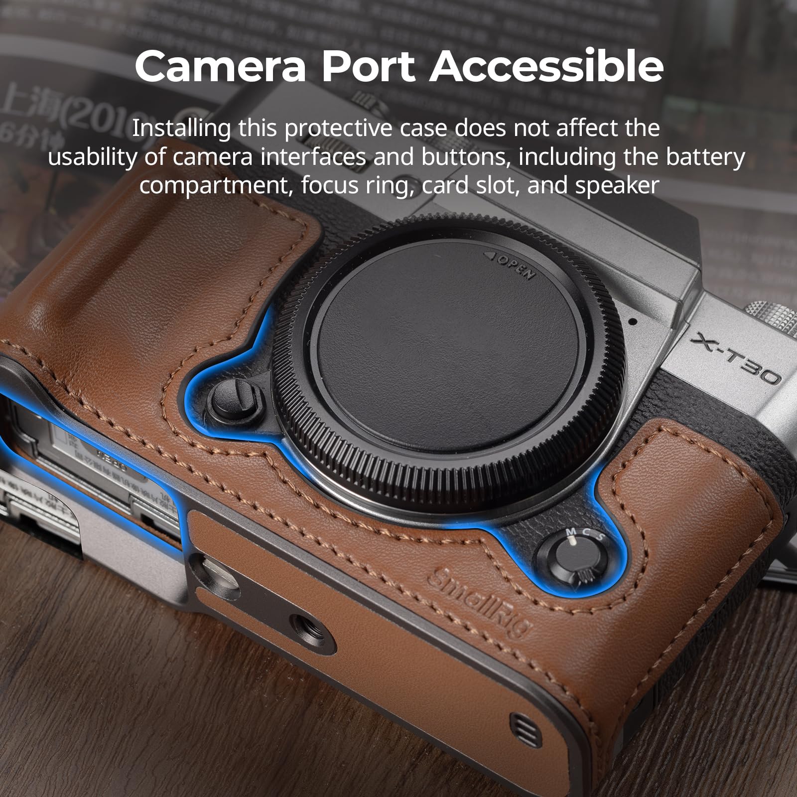 Amazon | SmallRig X-T30 III用 ハーフレザーケース（ショルダー