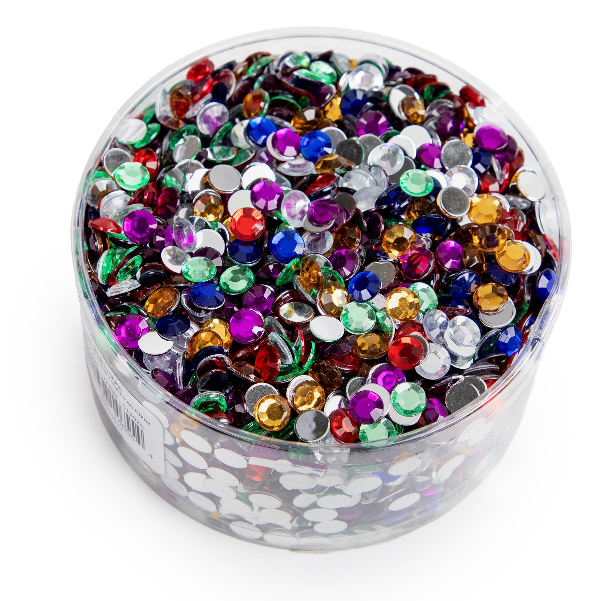 Pot de pierres précieuses multicolores dos plat pour loisirs créatifs 340g
