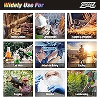 Vista 6 de Paquete de 112 lentes de seguridad transparentes (paquete a granel de 24+4), unisex, antiarañazos, resistentes a los impactos, con certificación