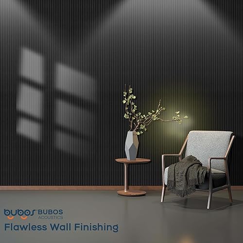 Miniatura 7 de BUBOS Paquete de 5 paneles acústicos grandes de 47.2 x 23.6 x 0.4 pulgadas, paneles de espuma autoadhesivos a prueba de sonido, paneles decorativos