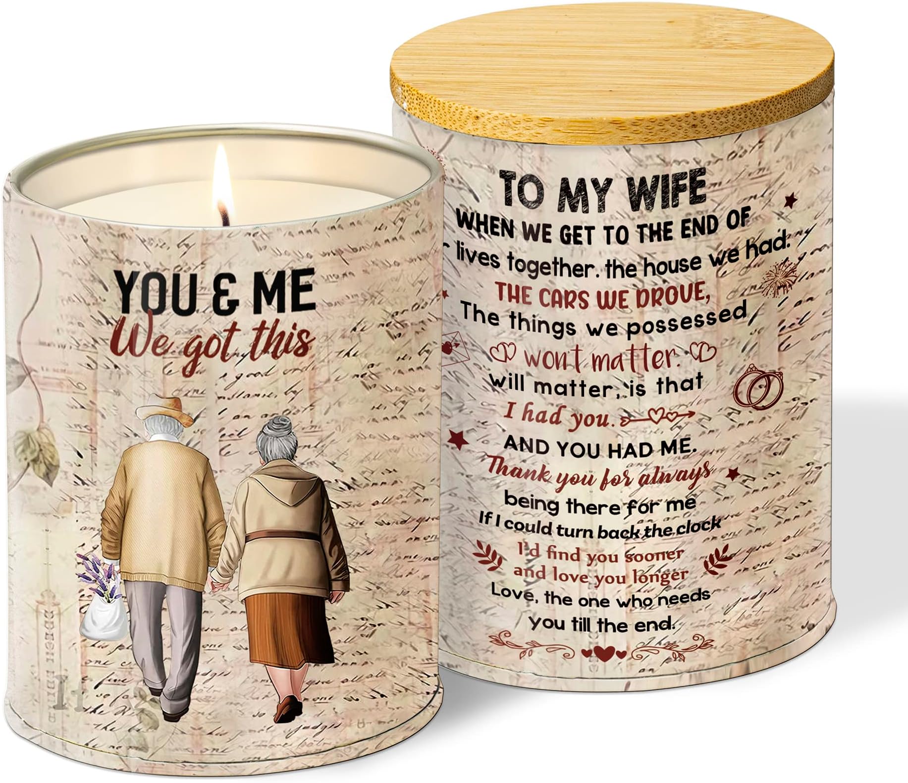 Lavender Candles Gifts for Wife from Husband, Wife Valentines Day Candles Gifts, Anniversary Wedding Candles Gifts for Wife, Birthday Gifts for Wife, Valentines Day Romantic Gifts for Her