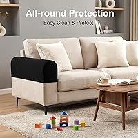 Vista 4 de Fundas elásticas para reposabrazos para sofá, fundas de sofá reclinable, protector de muebles antideslizante para perros, gatos y niños, suaves