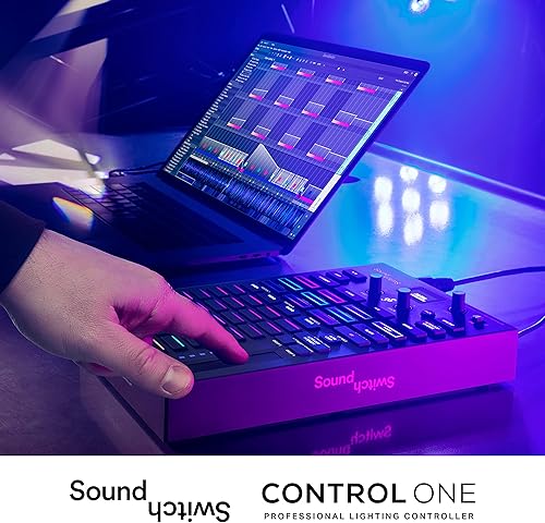 Miniatura 11 de Control One - Controlador profesional de iluminación DMX DJ con acceso al software SoundSwitch de 3 meses y luces DMX y soporte Phillips Hue