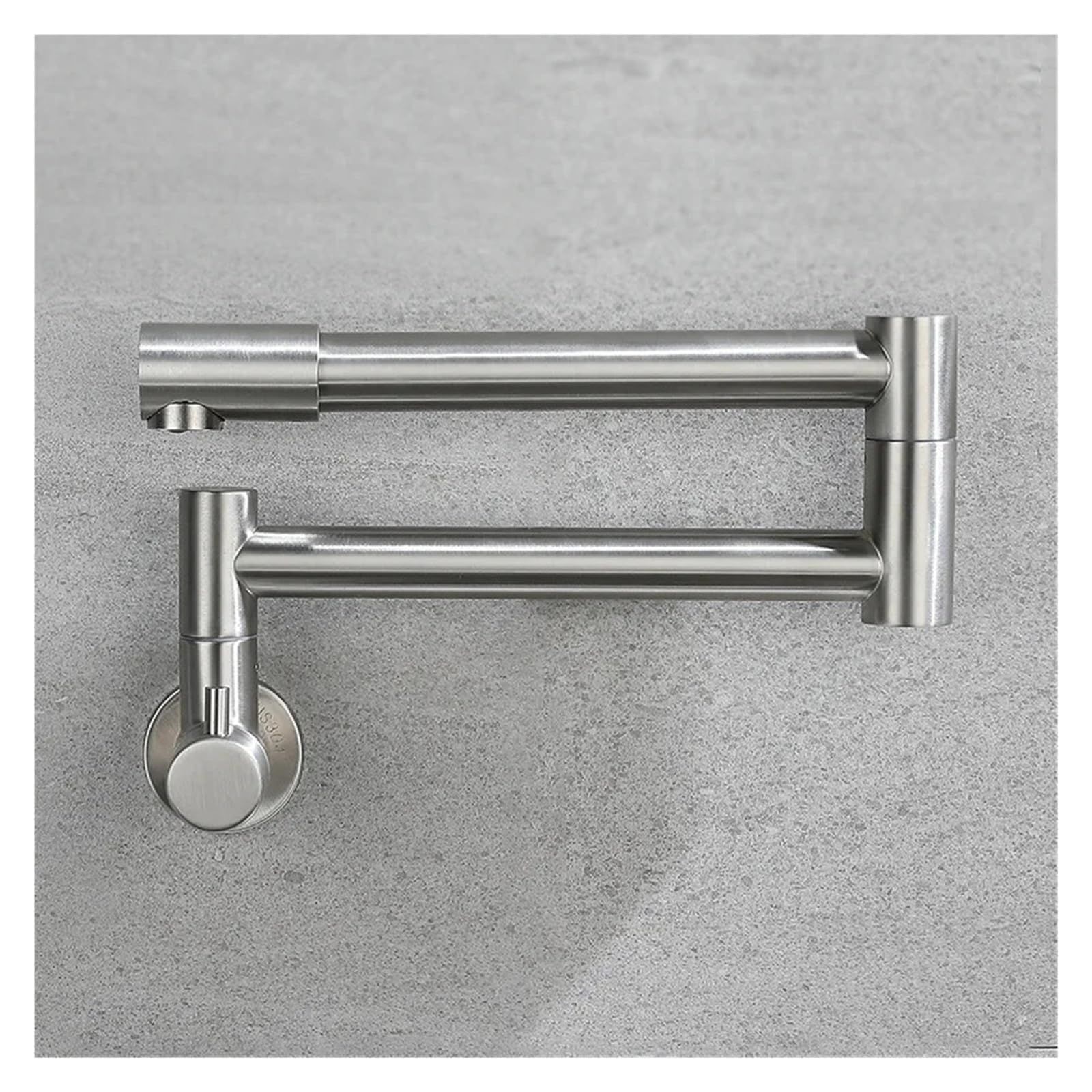 Grifos mezcladores para Fregadero Grifo Plegable de Acero Inoxidable 304 Cocina Pared Agua fría ollas Apto la mayoría los escenarios (níquel)