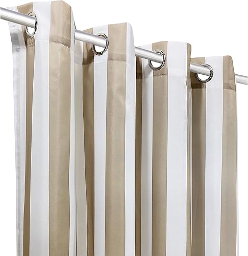 Miniatura 4 de Seascapes Stripe - Par de paneles con ojales cada uno, 50 x 84 pulgadas, color negro