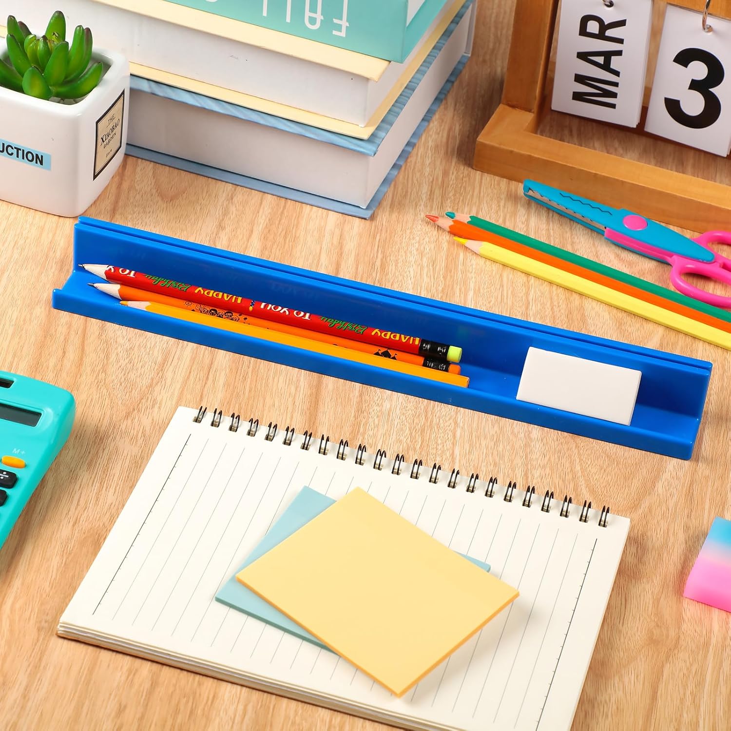 PerKoop 20 Pcs Classroom Desk Name Plates Holder for Student Index Cards Storage Kids Desk Accessories Desktop Helper Prop and Station Guard Panels Organizer Water Bottle Holder