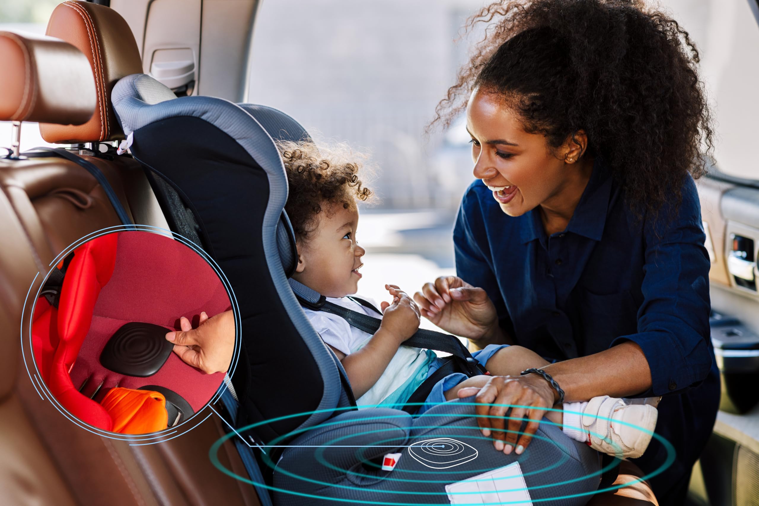 Technaxx Auto Baby-Alarm TX-162 – Sicherheitssystem für Kindersitze mit USB-Ladeanschluss, Alarmlicht, Warnton 90 dB, Anti-Vergessen Funktion, kompatibel mit allen Autos und Babyschalen