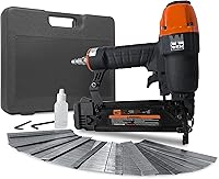 WEN 61723K 18-Gauge Pneumatic Brad Nailer Kit: 3/8-2 Inch Brads, Case, 2000 Nails, Air Compressor Compatible