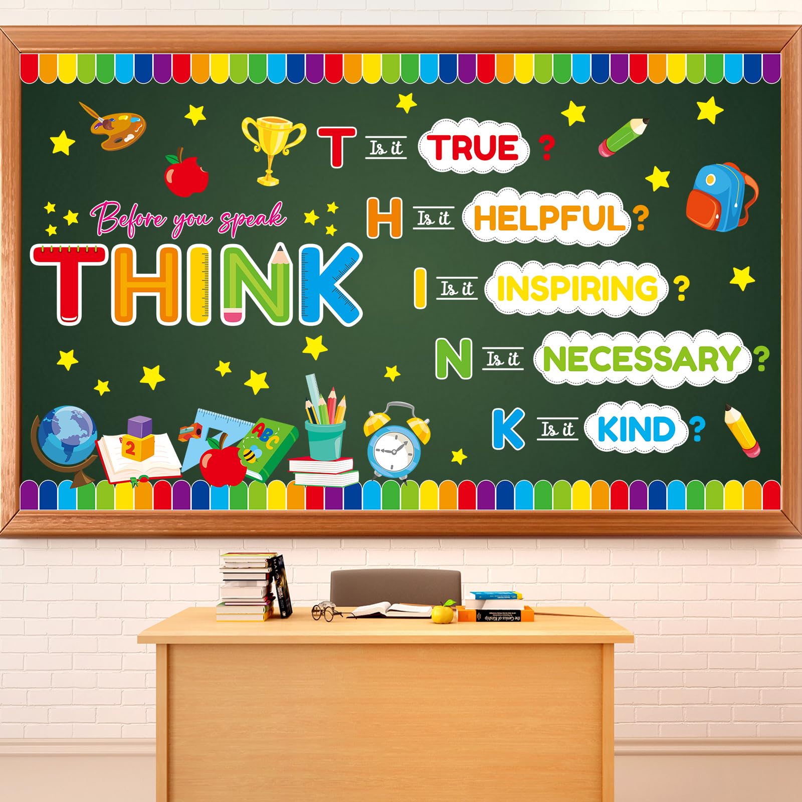 party greeting Growth Mindset Bulletin Board Set Think Before You Speak Classroom Decorations Positive Sayings Cutouts Back to School Bulletin Board