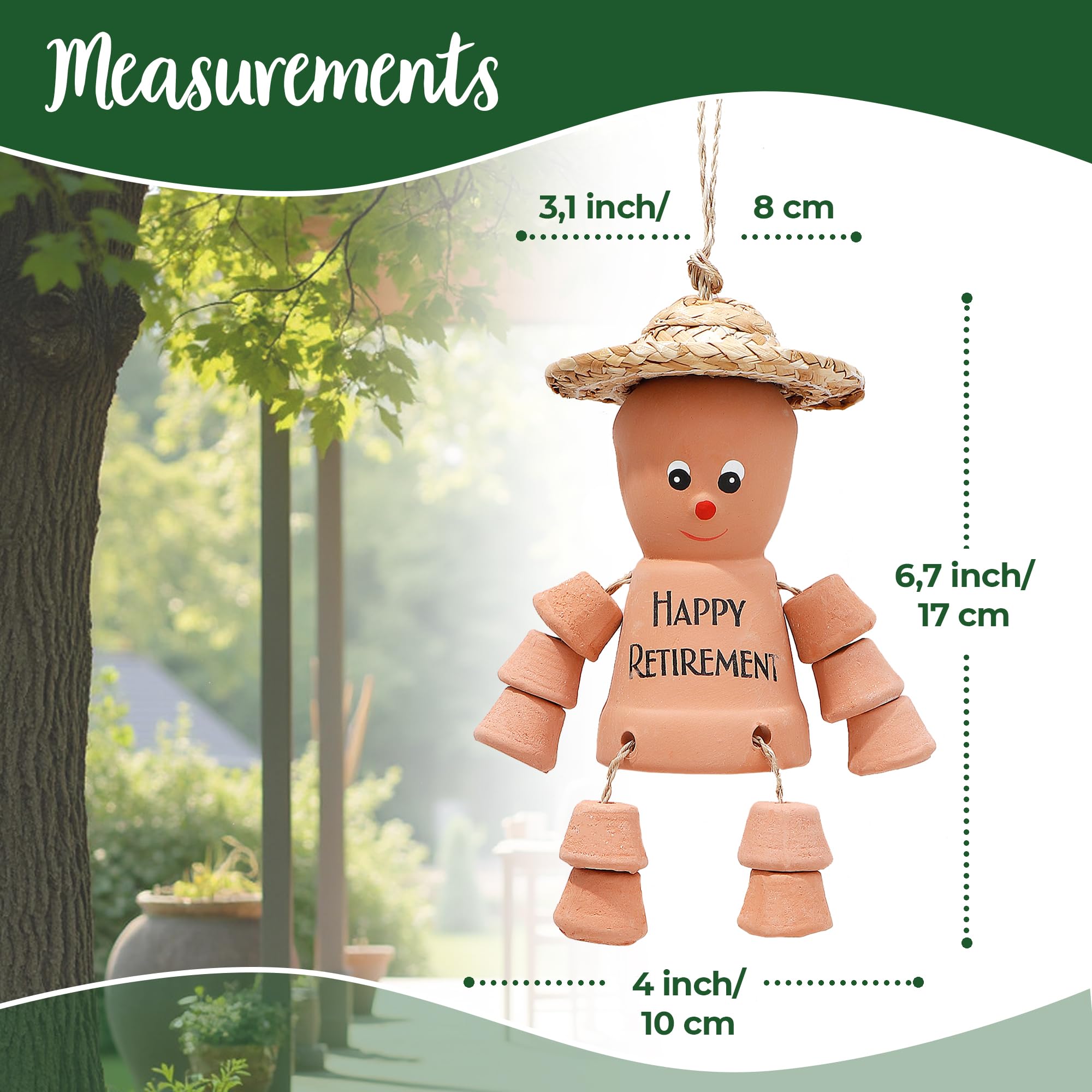 VELENTI Retirement Gifts for Women Men, Happy Retirement Flower Pot Man, Lovely Retirement Gift for Family Friends, Coworkers - Image 2