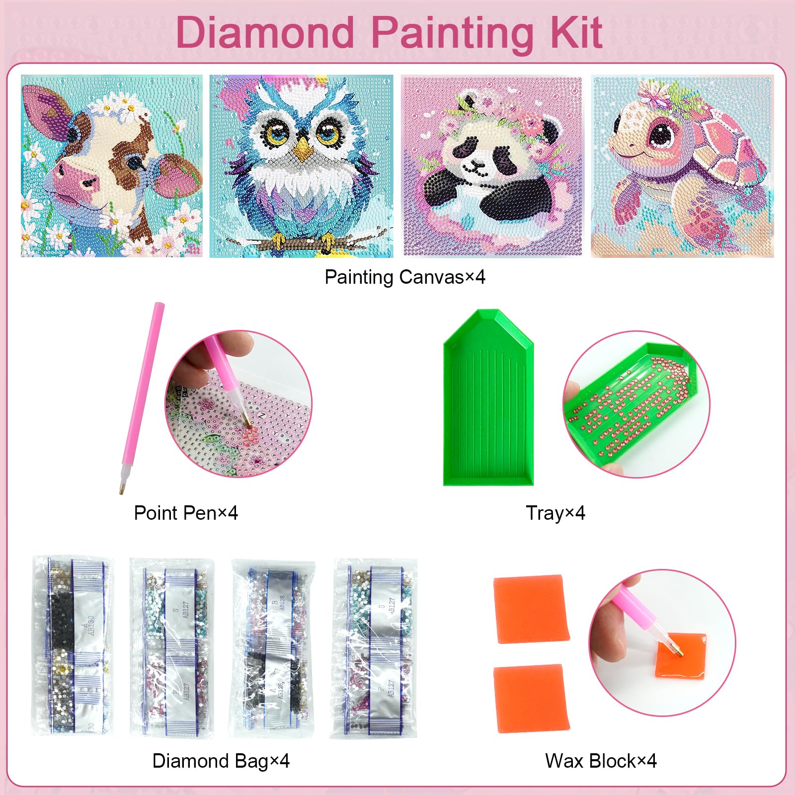 MIHURO 4 Pcs Diamond Art Kits - Image 4