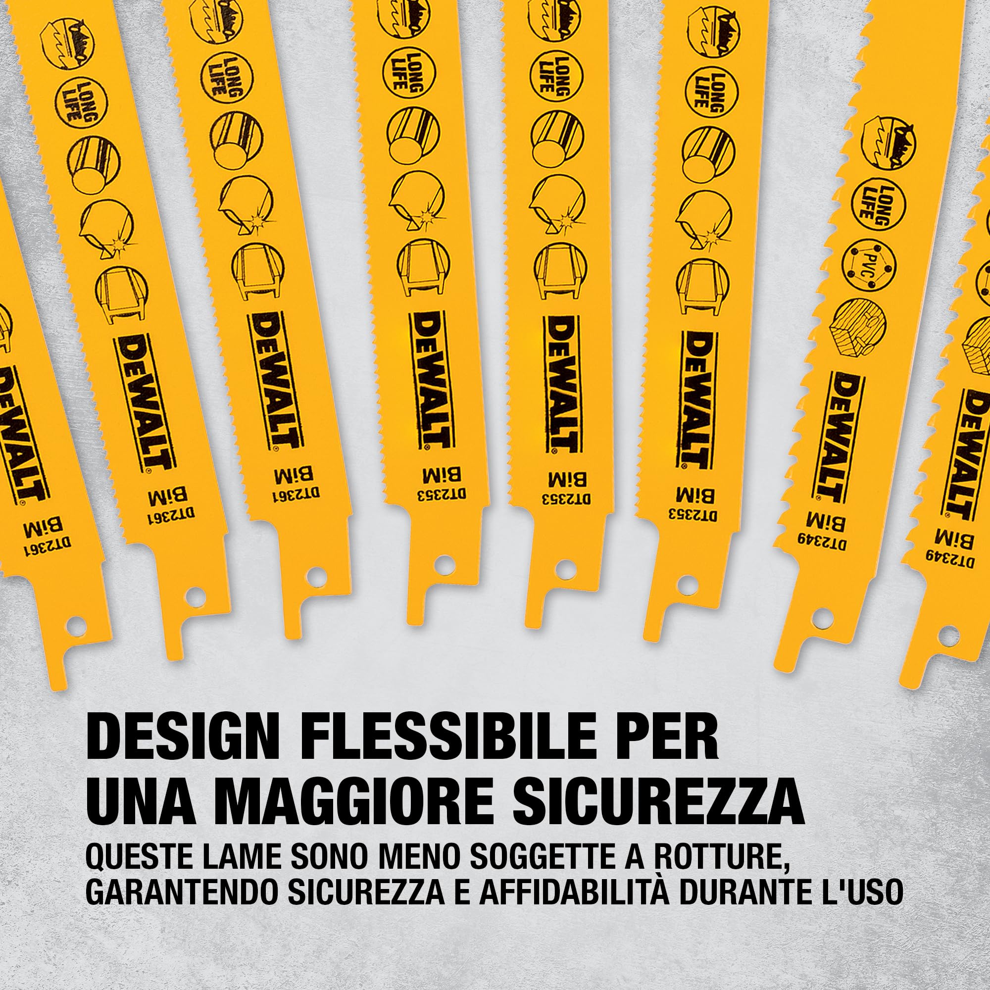 DEWALT Set di lame alternative bimetalliche miste e custodia (12 pz.), DT2445-QZ