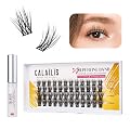 CALAILIS Individual Lashes, DIY Eyelash Extensions, Super Thin Glue-based Band, Natural Look Reusable,11/13/13/15mm, Las