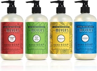 CLEAN DAY Summer Hand Soap Set, Blueberry, Dandelion, Tomato Vine, and Fresh Cut Grass