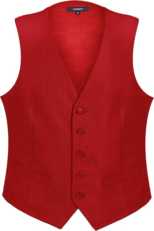 Gioberti Formal Suit Vest Fit for Business or Casual Dress