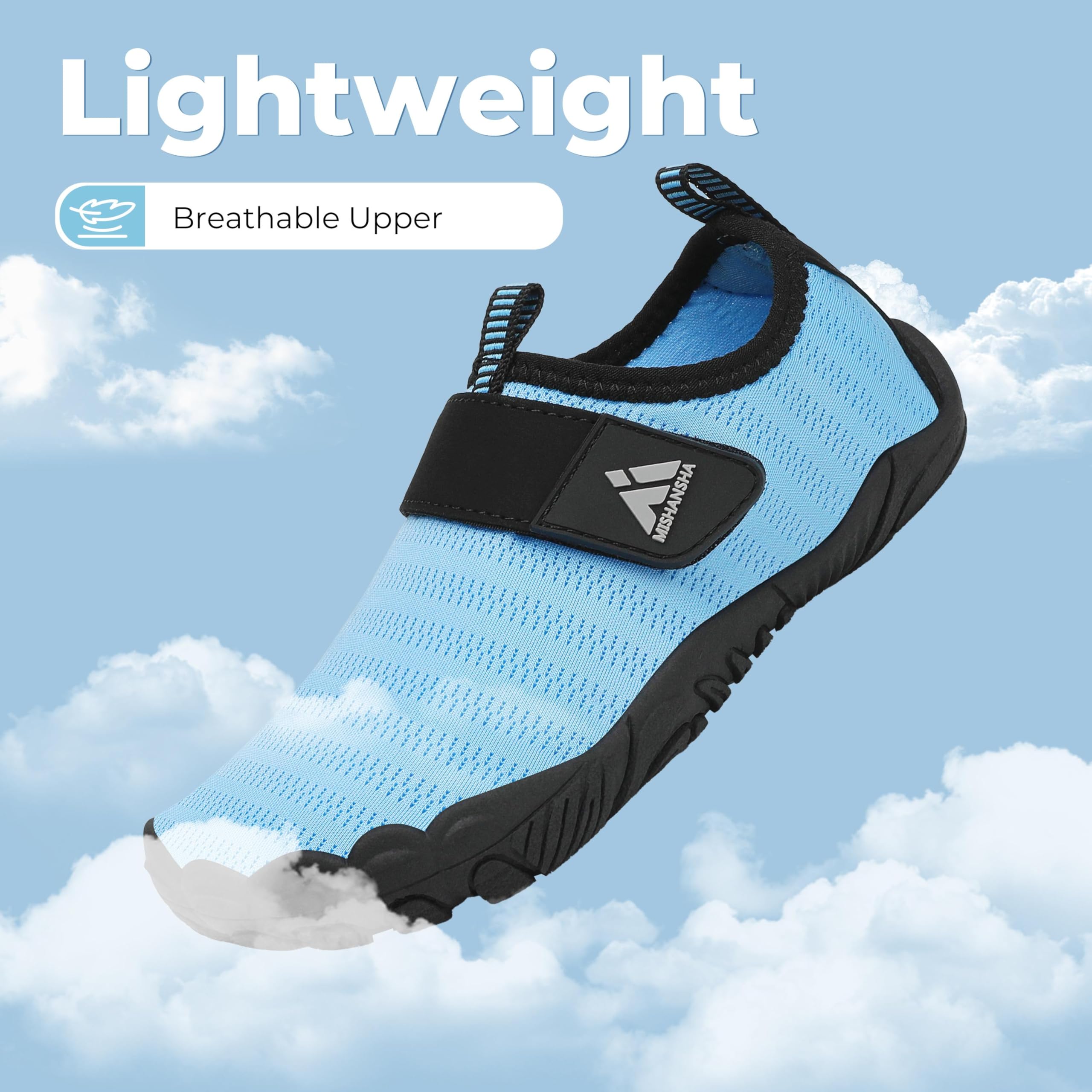 Mishansha Bambino Scarpe da Acqua Asciugatura Rapida Ragazzo Antiscivolo Scarpette Scoglio Immersione Spiaggia Surf Taglia 24-35 EU