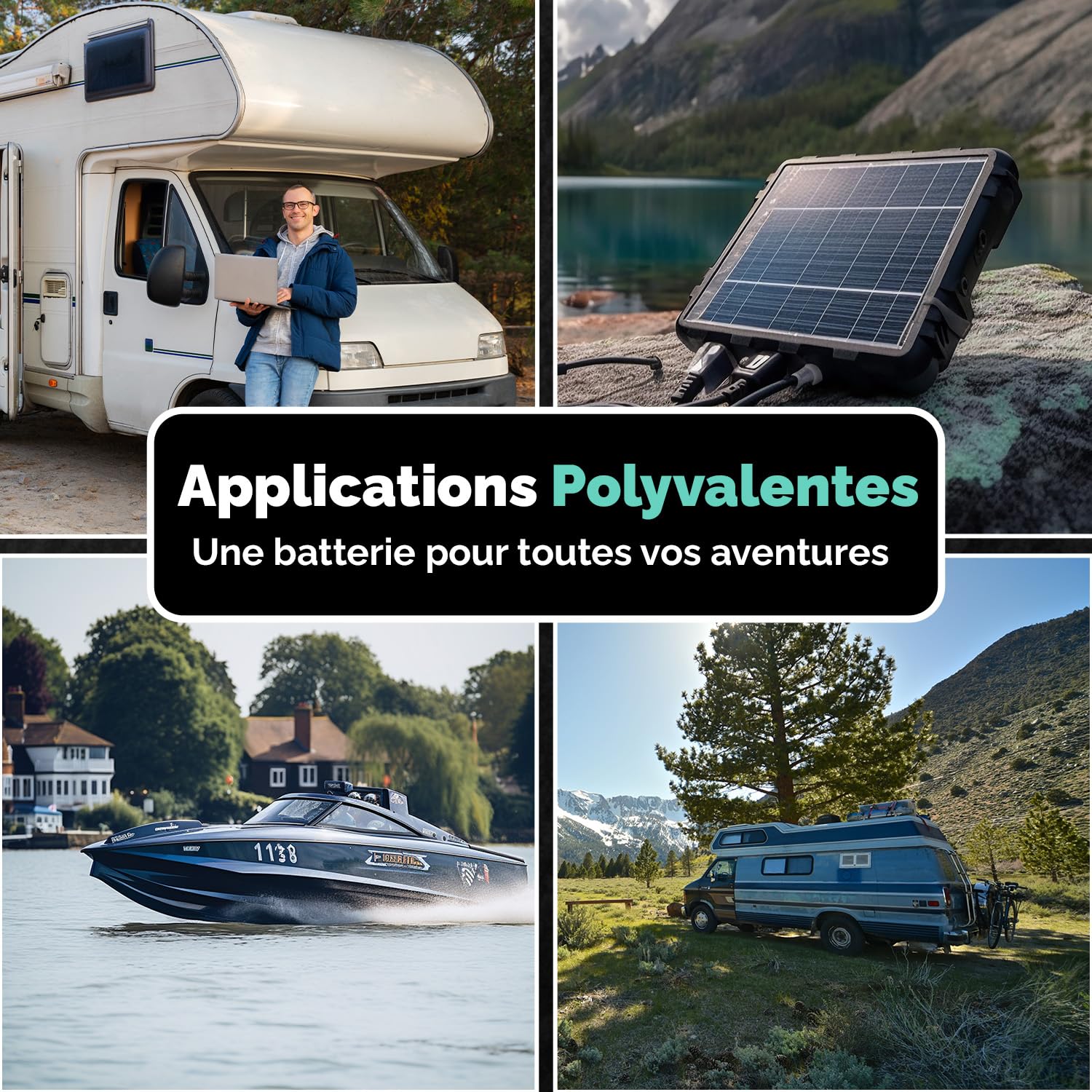 Electronicx Caravan Extreme Edition 100Ah / C100 / 12V Batterie Gel – 100 Ah – Batterie 12V Camping-Car, Van, Bateau, Marine, Solaire – sans Entretien & Robuste – 278×175×190 mm