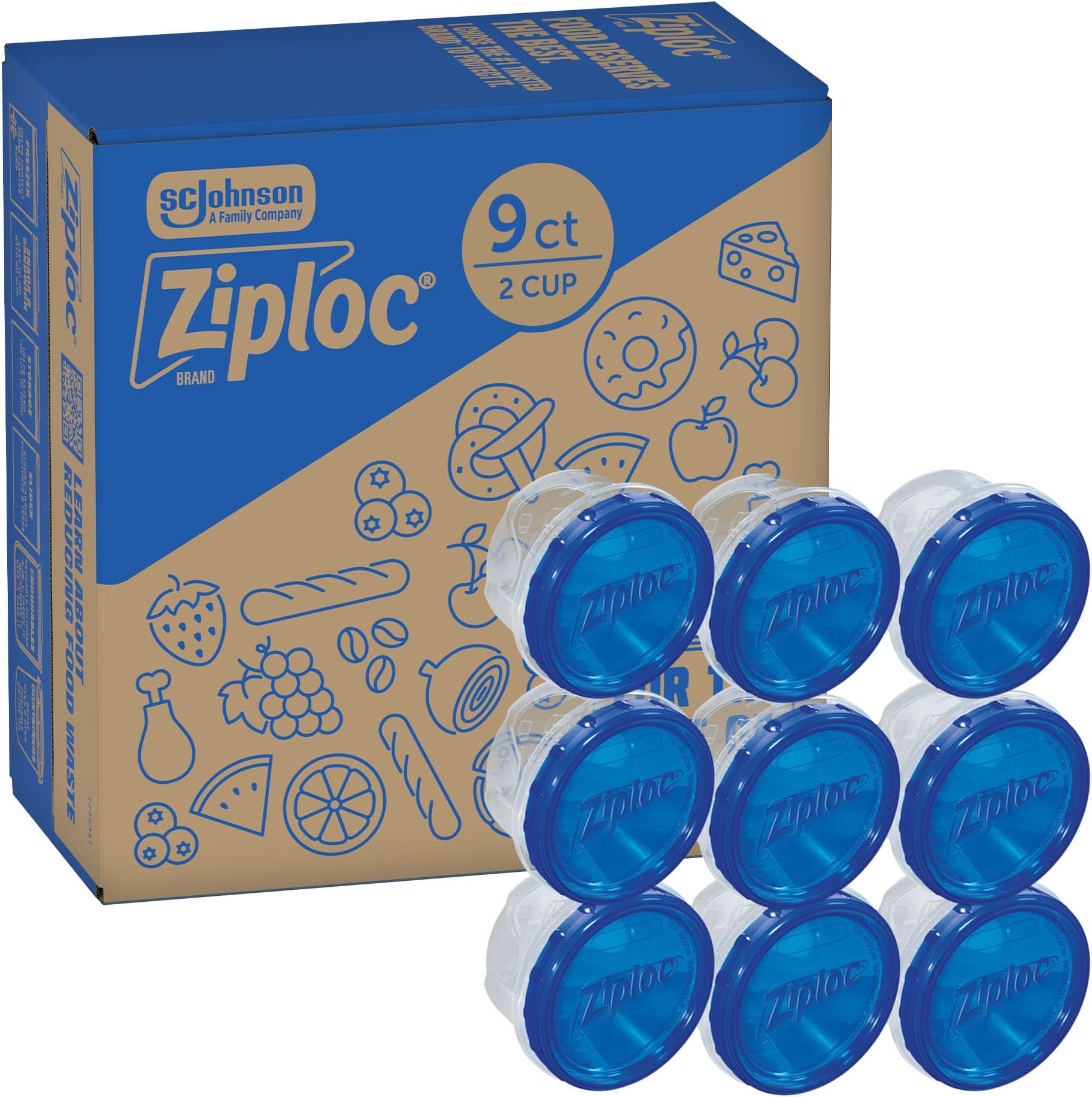 Brand Twist n Loc Food Storage Containers, Leak Resistant Design, Small Round, 9 count