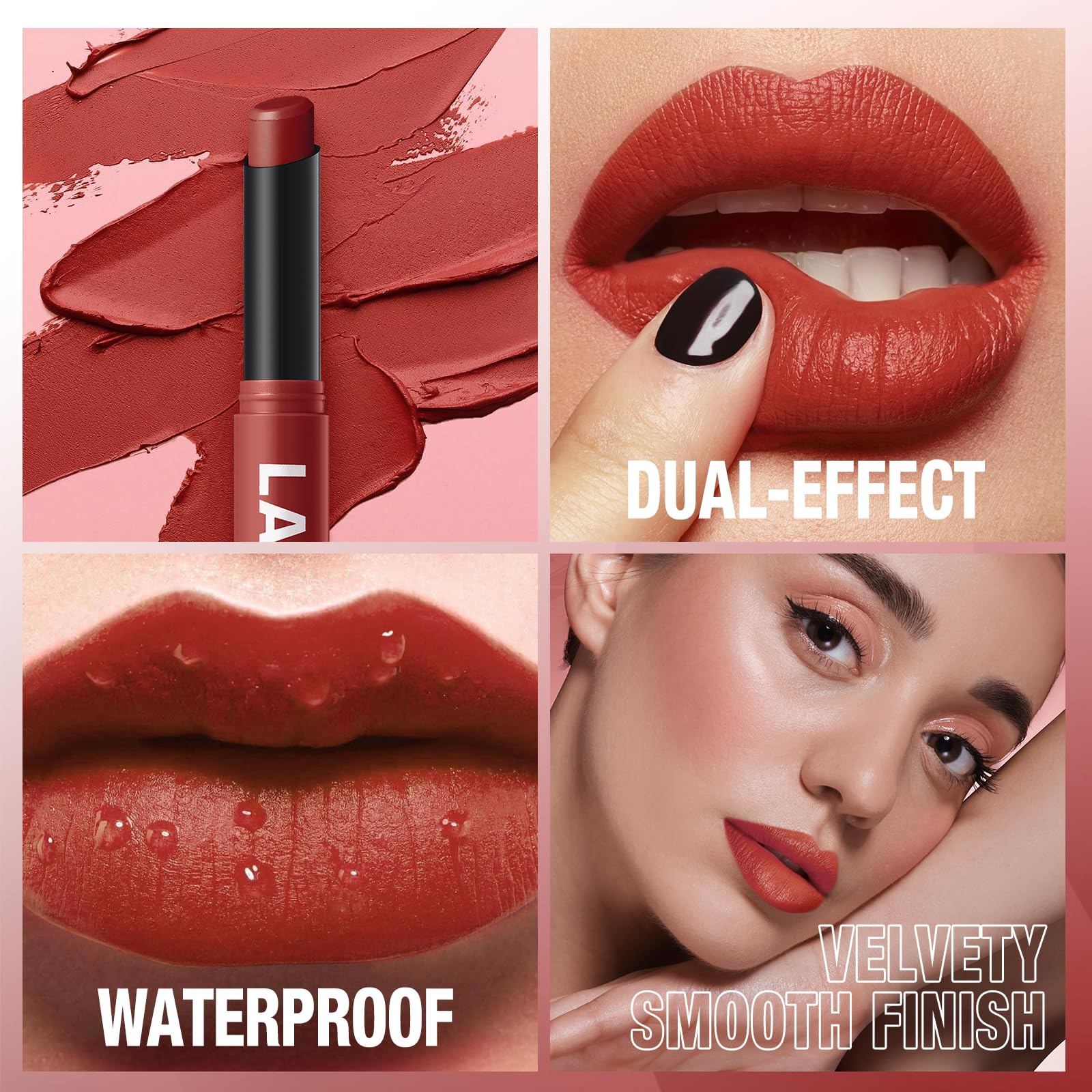 12 lápices labiales de terciopelo mate, color nude, mate, suave, color oscuro, alta pigmentación, de larga duración, impermeable, bálsamo labial, cosméticos de belleza, regalo para niñas y 5