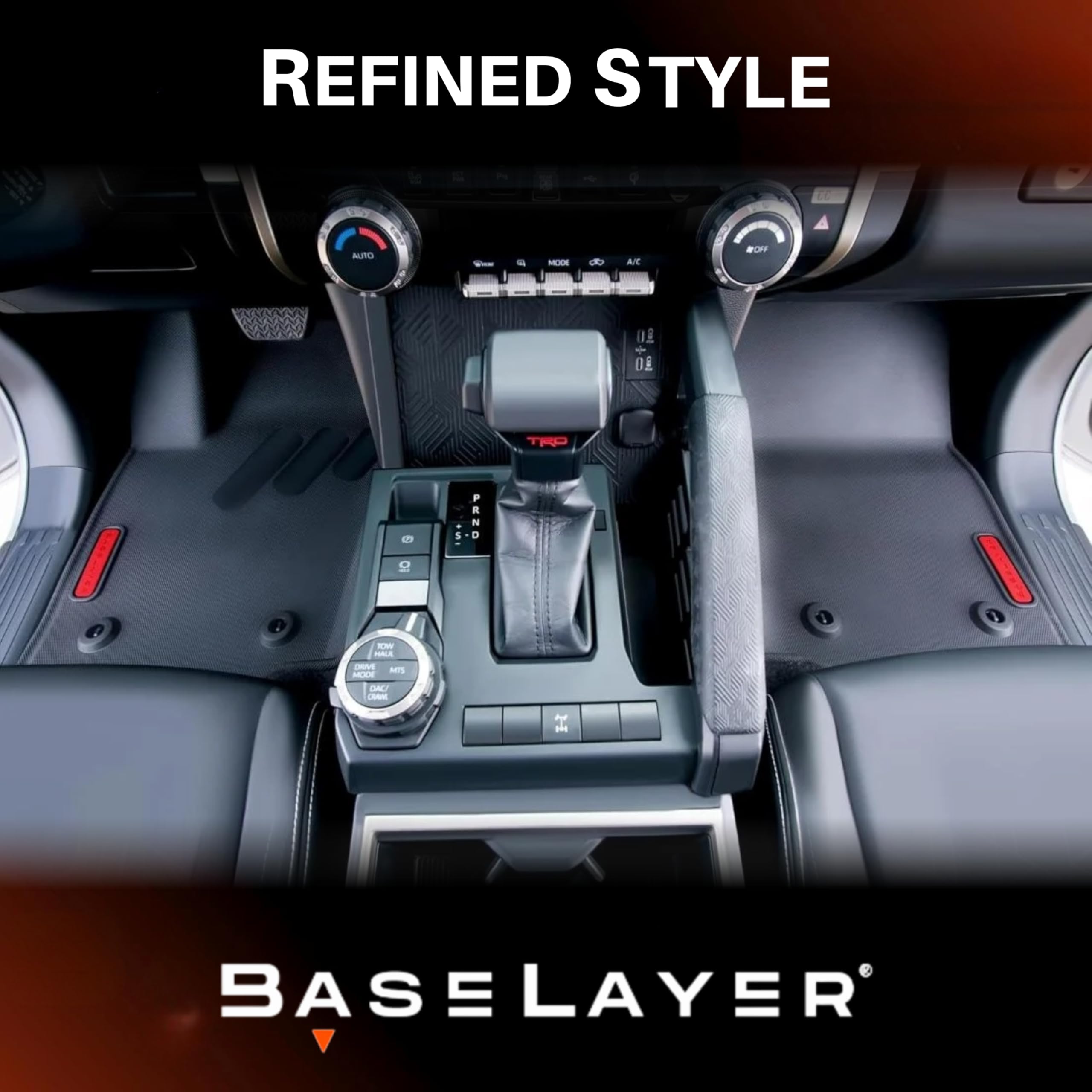 BaseLayer Elite Floor Mats for Toyota Tacoma 2024-2026 Double Cab Access Cab Made in USA All-Weather Mats for — view 2