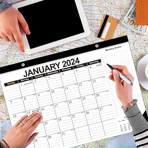 Miniatura 5 de Calendario 2024-2025 de 17 x 12 pulgadas, calendario de pared grande de 18 meses, de enero de 2024 a junio de 2025, planificador mensual 2024,