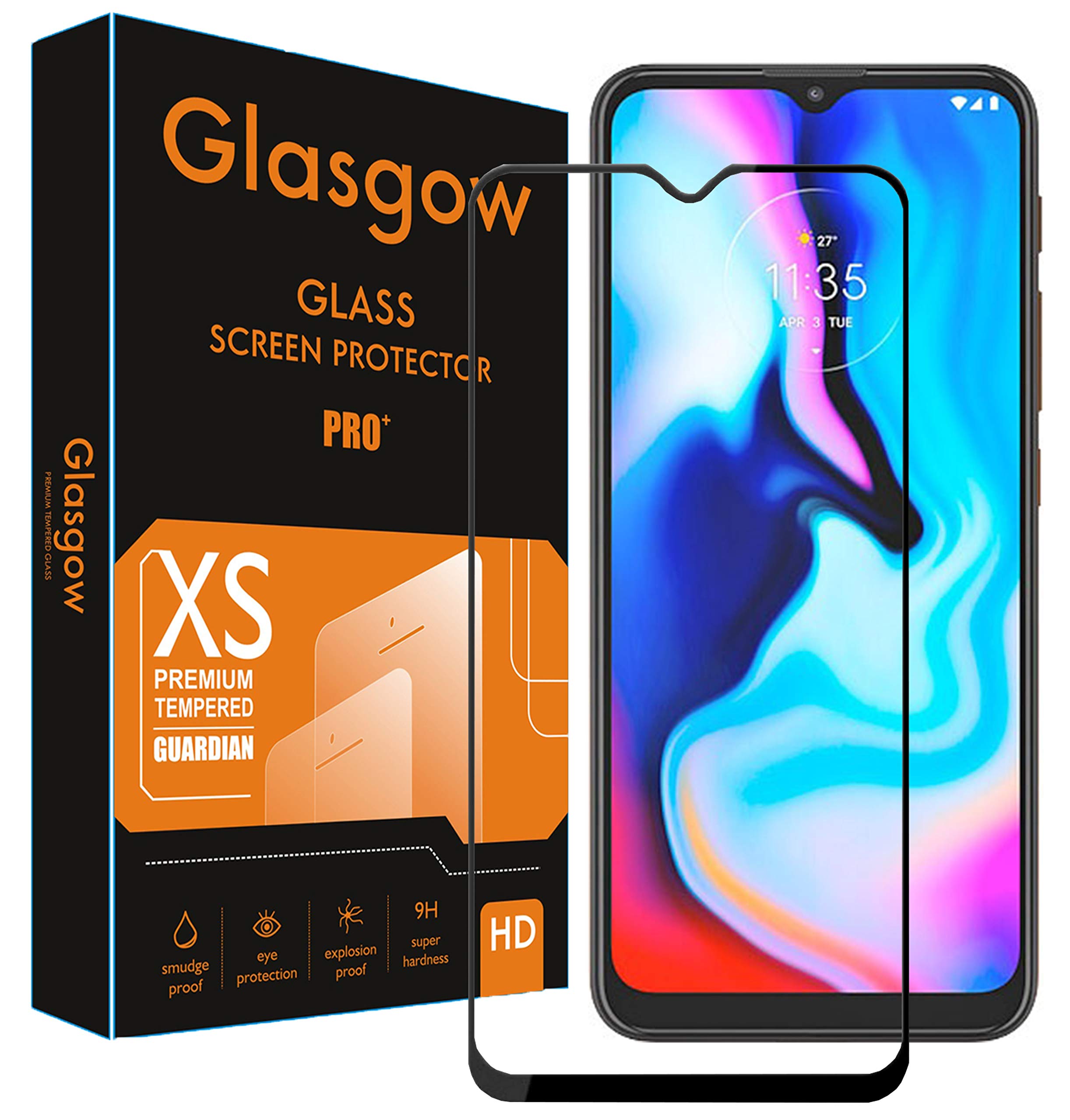 Glasgow |For Motorola Moto G30 | Tempered Glass Screen Protector Guard | Full Glue Curved Tempered Glass | Bubble Free Installation | Gorilla - Black (B08ZS2Q7T1) Amazon Price History, Amazon Price Tracker