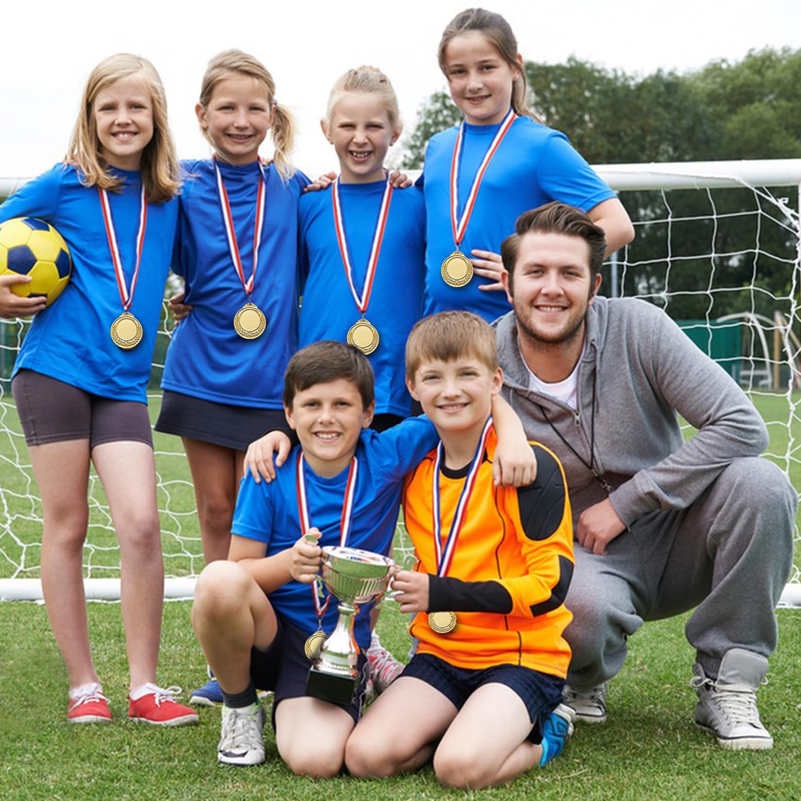 10 Piezas Medallas de Metal para Niños - Oro para Ganadores en Concursos Deportivos, Fiesta, Ortografía y Abejas - Cumpleaños
