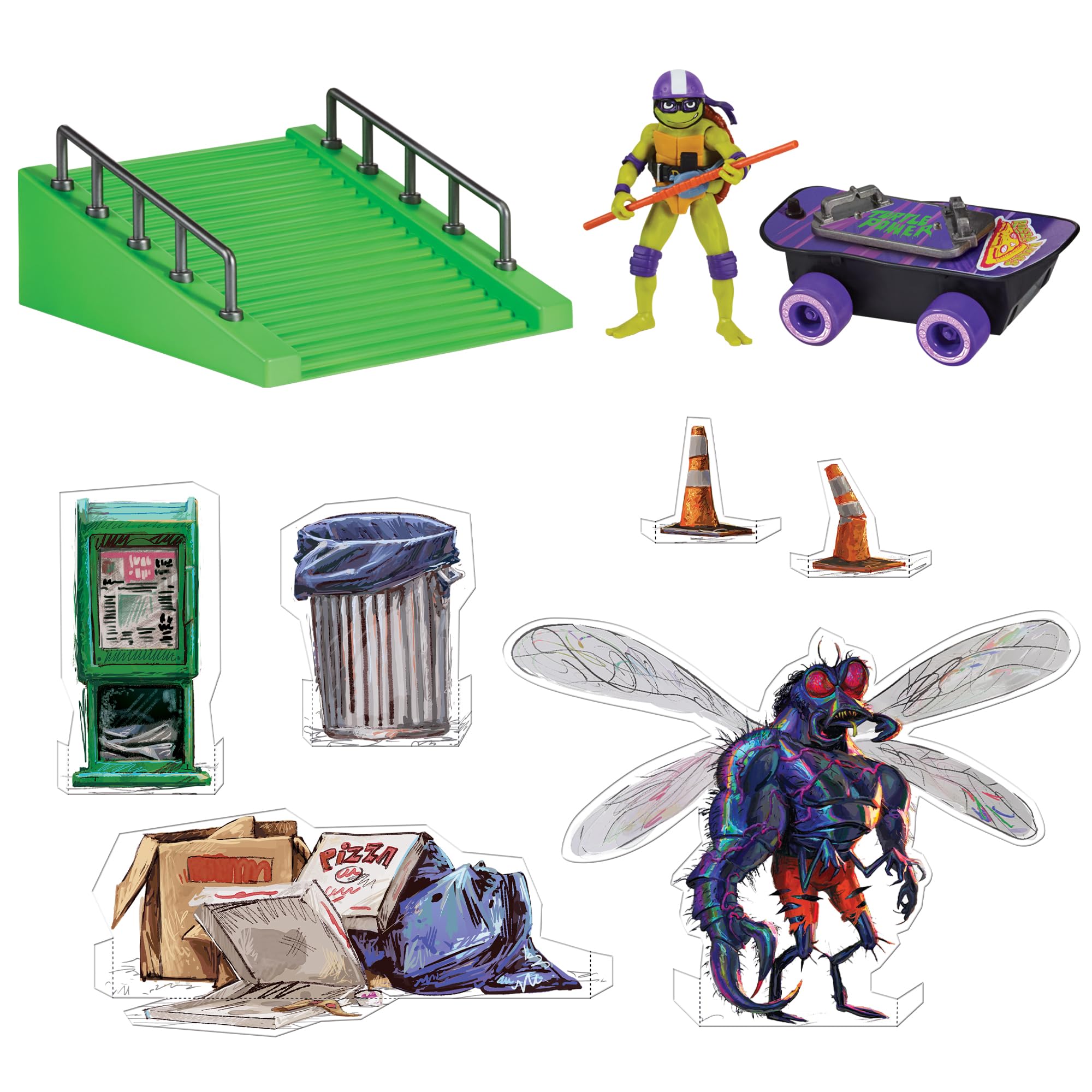 Teenage Mutant Ninja Turtles Monopatín Donatello, Exclusivo de Amazon