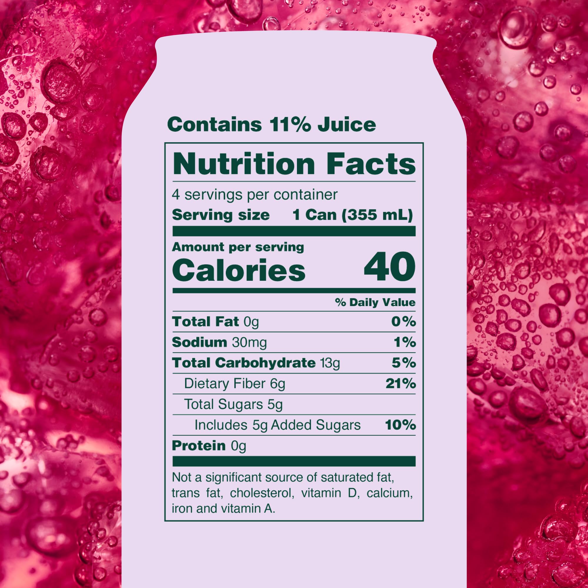 OLIPOP Prebiotic Soda Pop, Classic Grape, Prebiotics, Botanicals, Plant Fiber, 12 fl oz (4 Cans)