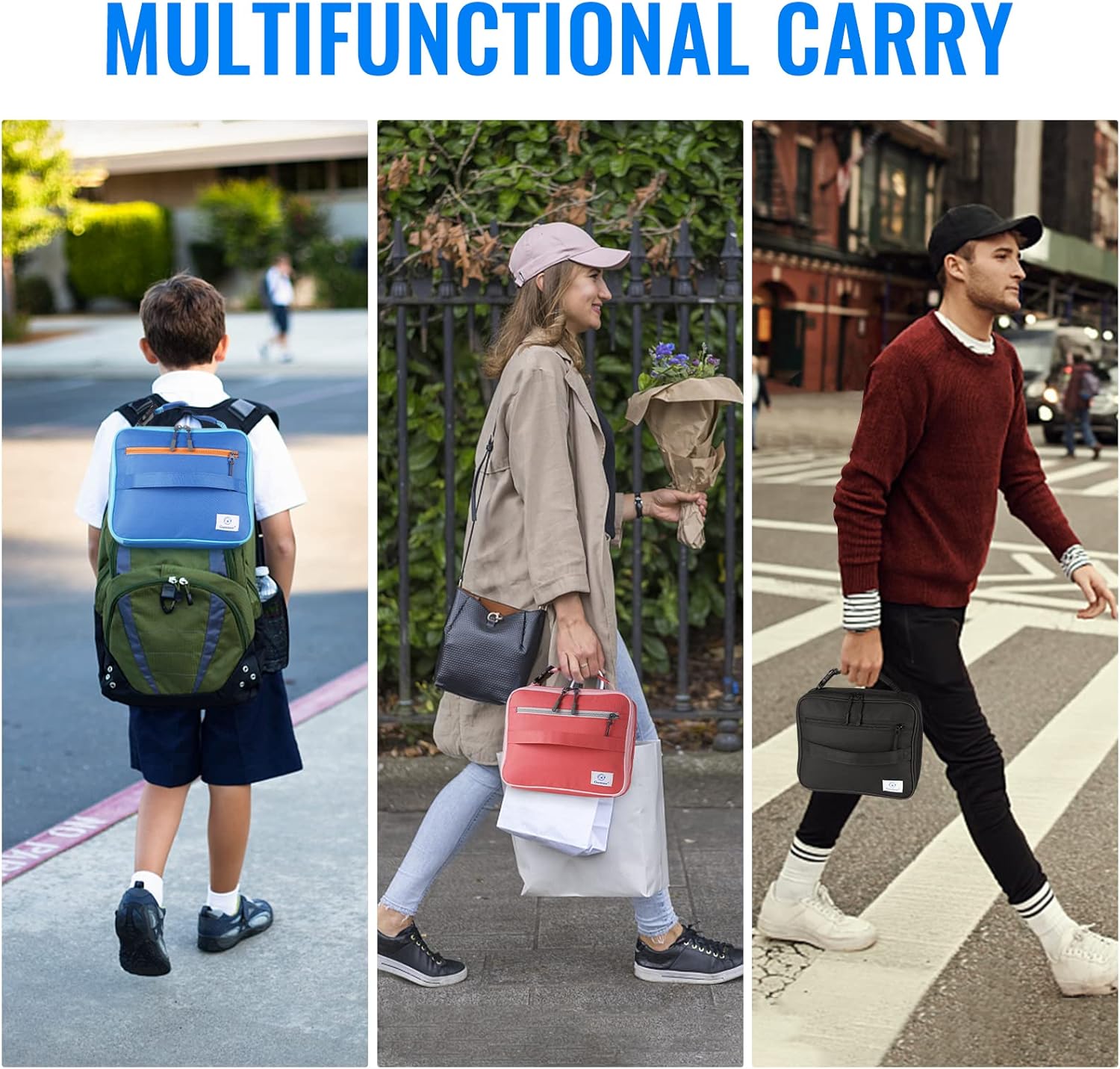 Genteen Lunch Box Kids,Insulated Lunch Bag Kids Boys Girls,Soft Bag Small Cooler Back to School Thermal Meal Tote Kit Lunch Box for School,Work,Outdoor (Blue) - Image 6