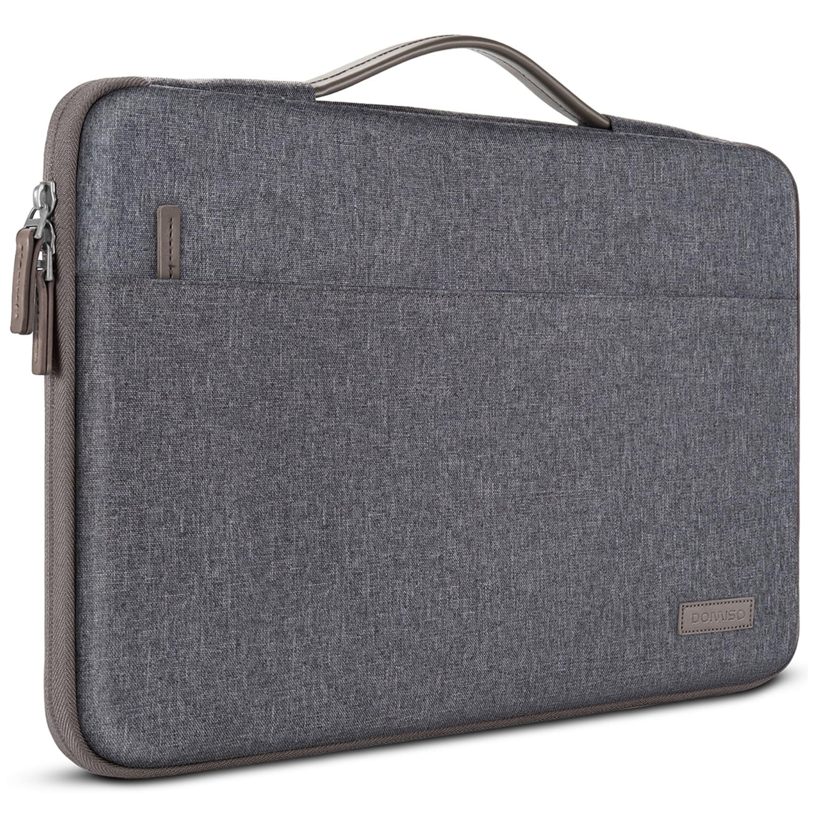DOMISO Custodia protettiva per computer portatile da 15,6", compatibile con MacBook Pro M4 M3 M2/Pro Max da 15,6-16", HP, Dell, Asus, Lenovo, Chromebook, impermeabile, grigio scuro