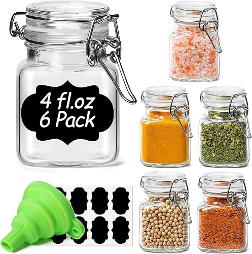 Miniatura 18 de ComSaf Recipiente de arroz de 5 litros, recipientes de almacenamiento de harina y azúcar, tarros de vidrio con tapa hermética, tarro Mason de 1.3