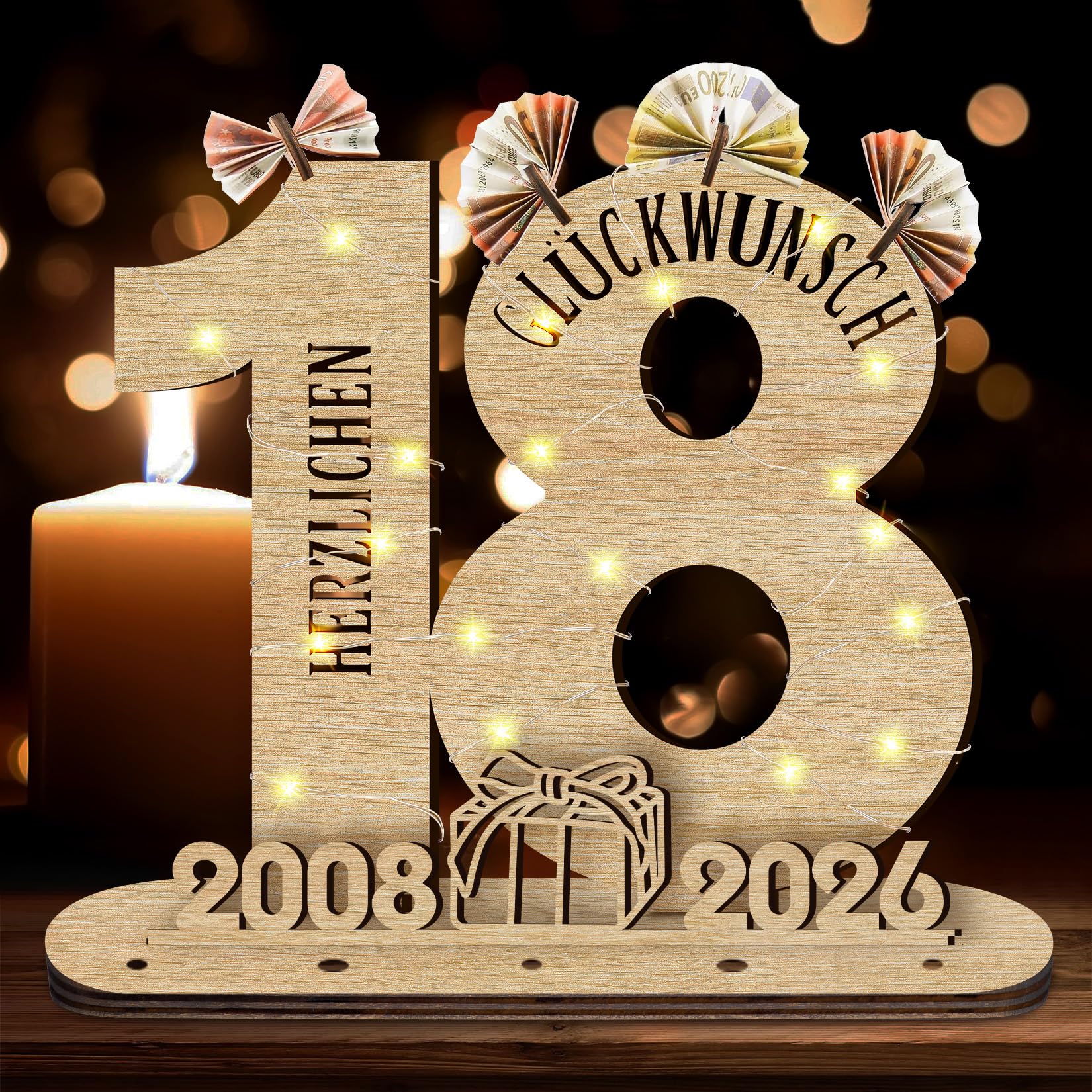 Numeri luminosi arcobaleno, luci a LED colorate, decorazioni per il 18° compleanno, 16 colori cangianti per ragazze numero 18, regali per ragazze di 18 anni, decorazione da parete per feste e