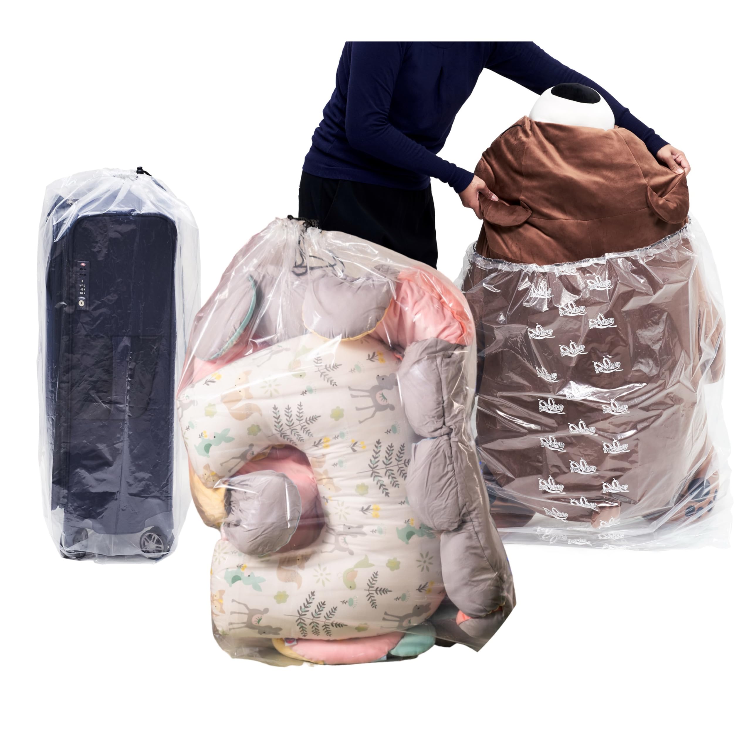 Staubschutzbeutel Mit Kordelzug - 4 Größen (S-XL), Kunststoff, Wiederverwendbar Für Gepäck, Decken, Kissen