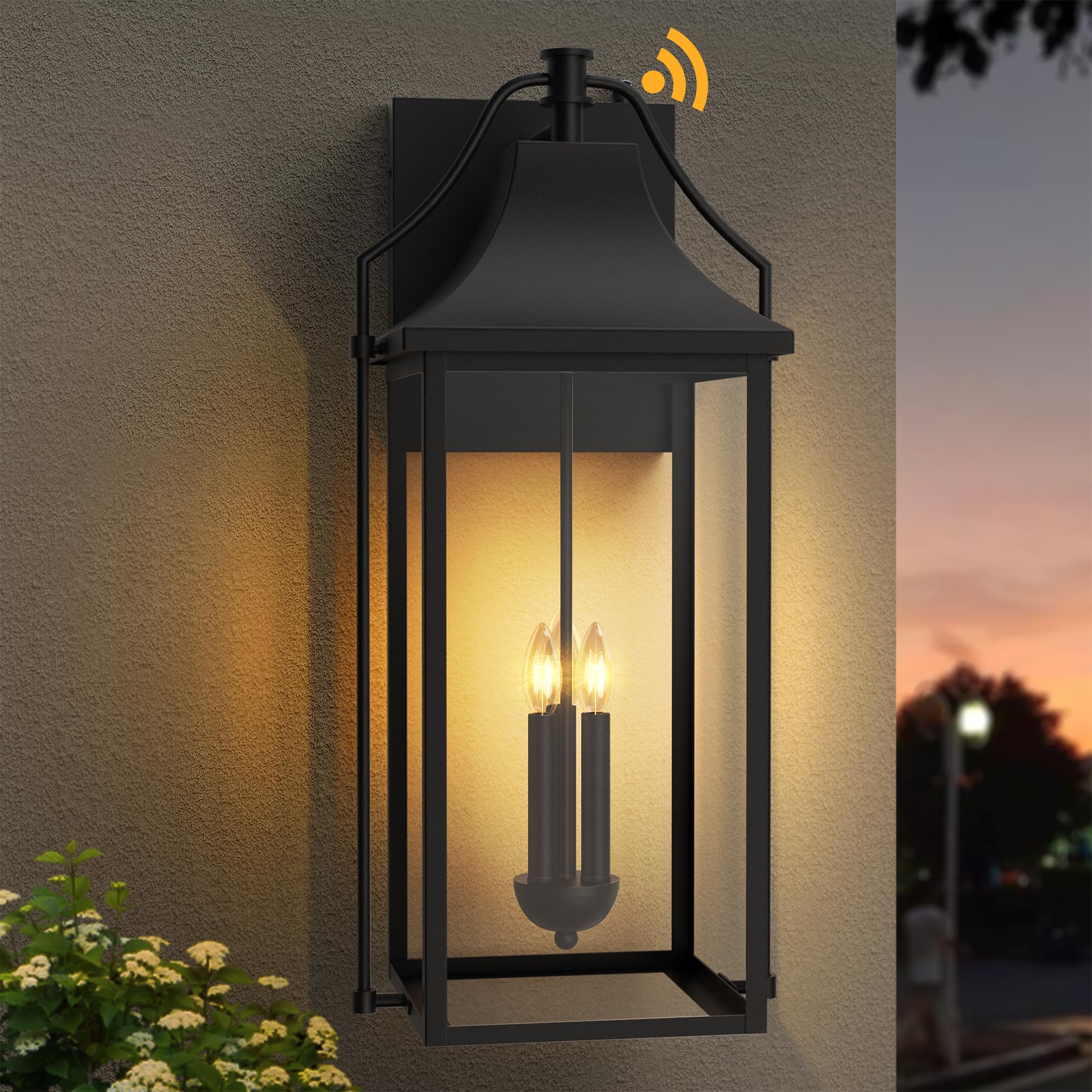 Lawyettle 25 Black Outdoor Wall Light