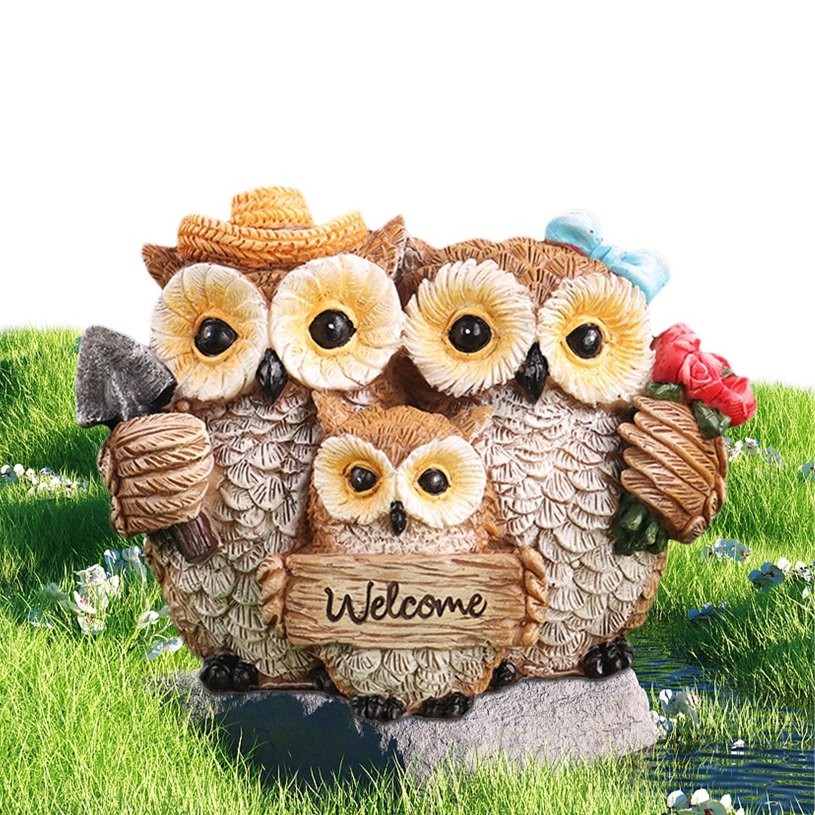 Hibou Statue Oiseau Statue Jardin Décoration Hibou Figrines pour Hibou Statue Oiseau Statue Jardin Décoration Hibou Figrines pour