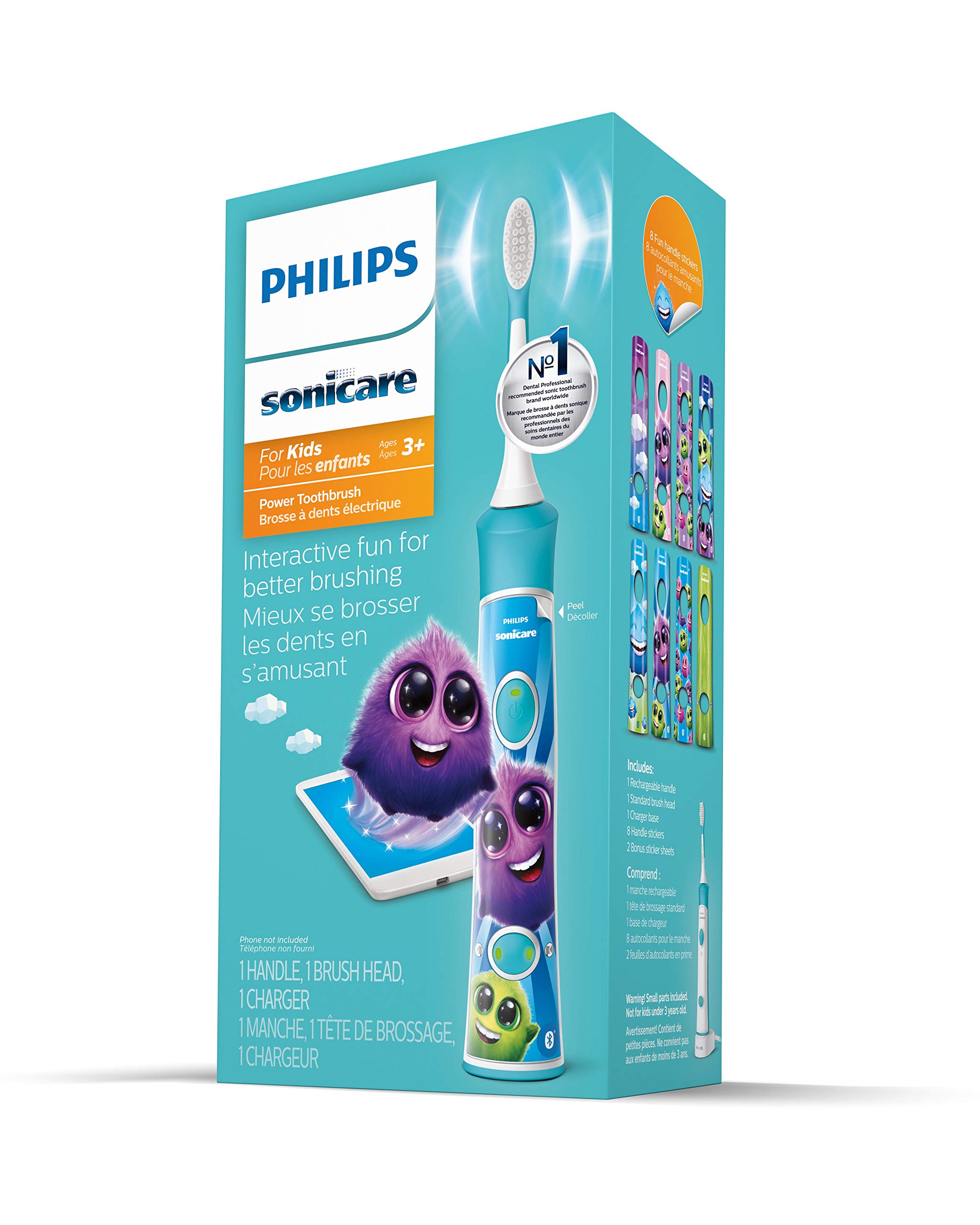 Philips Sonicare for Kids 3+ Bluetooth Connected Rechargeable Electric ...