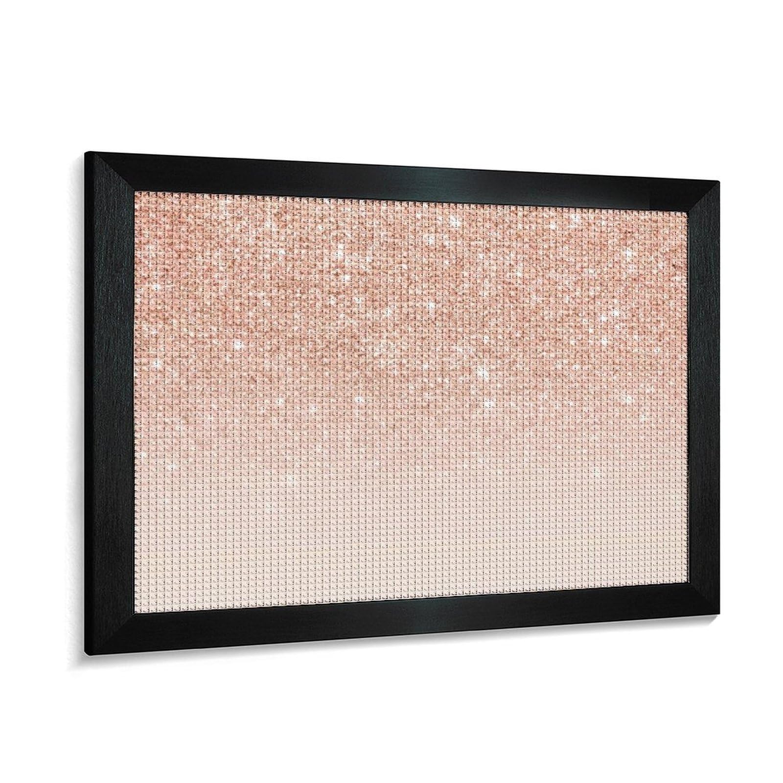 Cmagnifico Kit de peinture diamant à faire soi-même avec cadre, or rose, imitation diamant carré, kit d'art diamant pour décoration murale, 40 x 50 cm