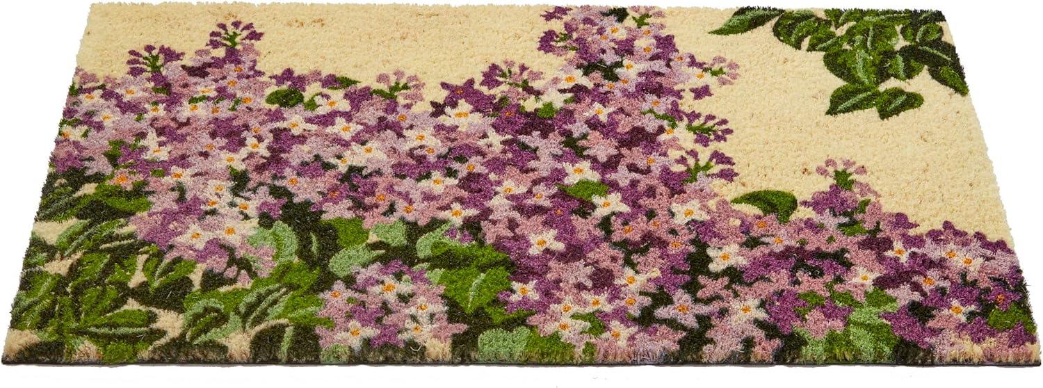 HF by LT Lilac 100% Coir Doormat, 18 x 30 inches, Naturally Durable, PVC-Backing, Sustainable