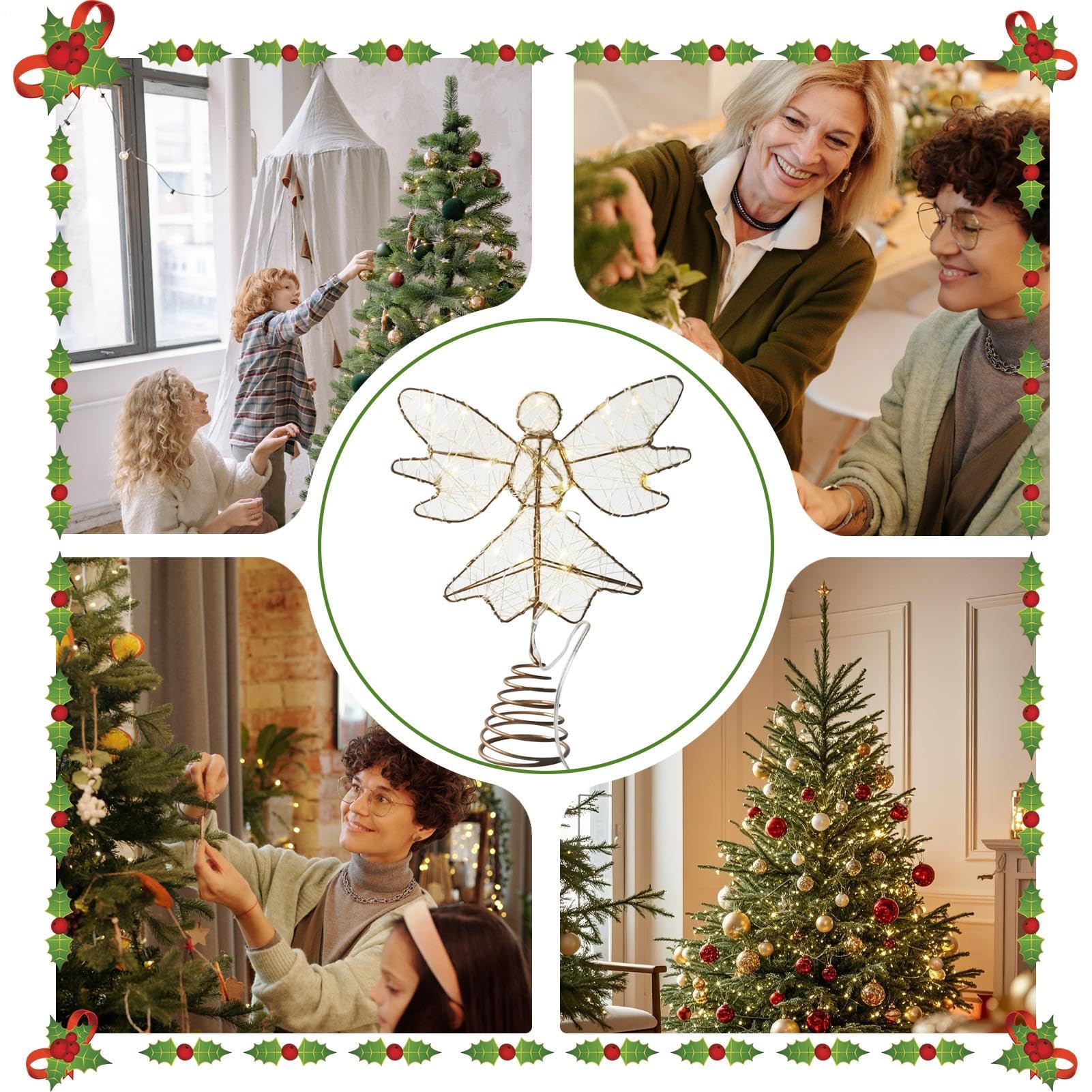 Kerstboom Piektop Verlicht - Feestelijke Draaiende Versiering | Met LED