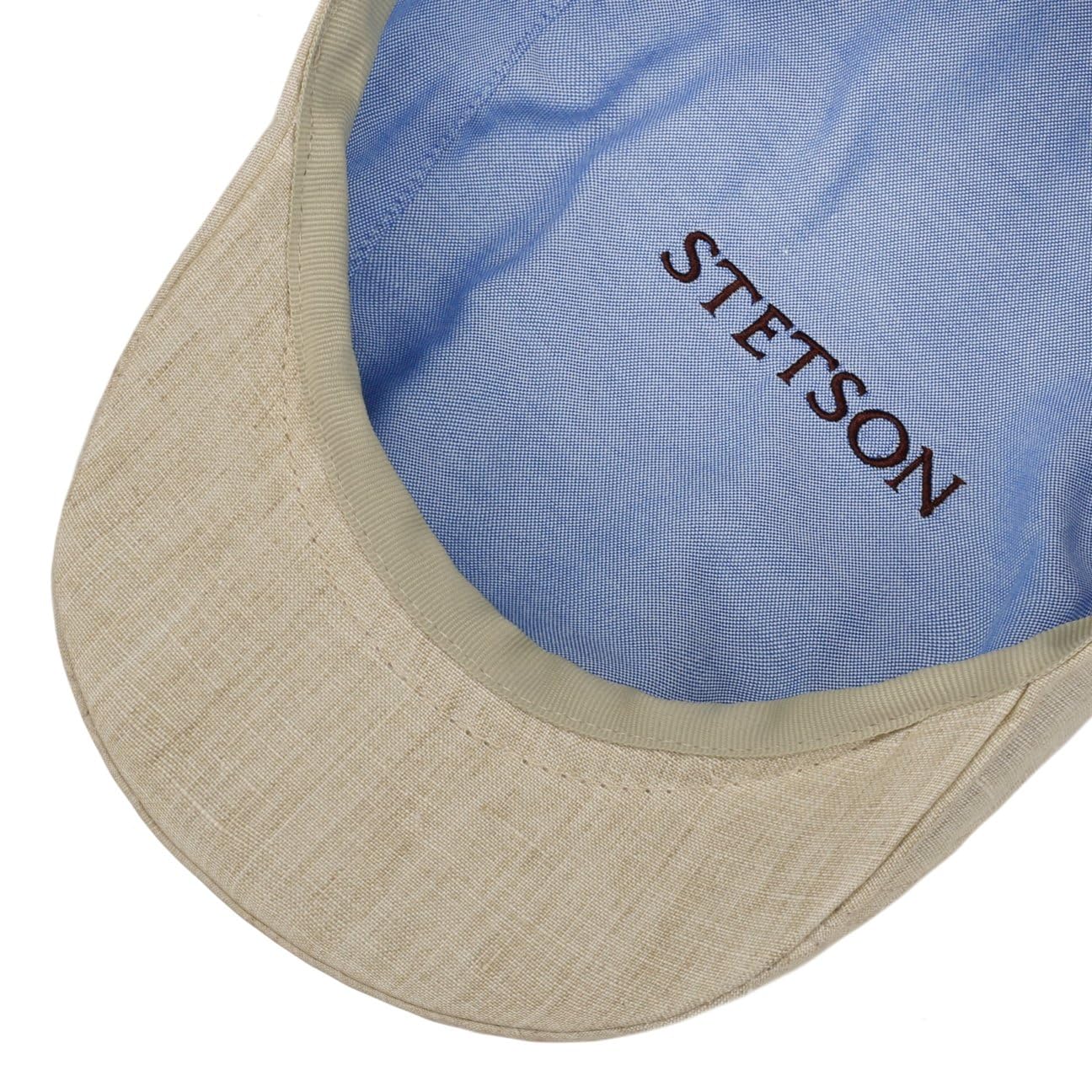 Stetson Coppola in Lino Madison Donna/Uomo - Berretto Cappello Piatto con Visiera, Fodera Estate Primavera/Estate